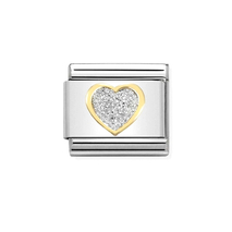 03022002 Nomination hart Silver Glitter
