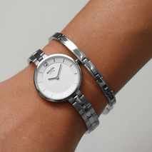 9002-3267-02-SET armband en horloge Boccia titanium