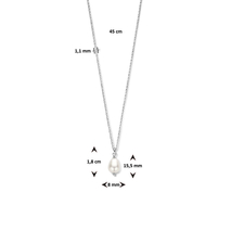 P263 Zilveren collier met hanger zoetwaterparel