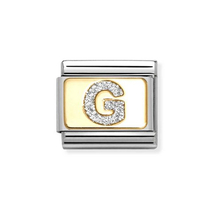03029107 Nomination Letter G Silver Glitter