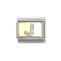 03029110 Nomination Letter J Silver Glitter