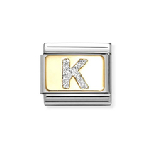 03029111 Nomination Letter K Silver Glitter