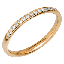 GLINT A03 Rosé gouden trouwring-verlovingsring met 0.12 briljant 2.0 mm