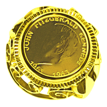 .3.7 gram Gouden Kennedy-ring vintage mt 16.25