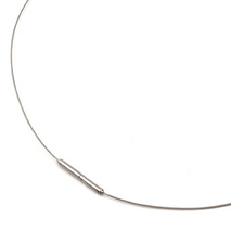 0803-01 eenvoudige staaldraad collier titanium slot Boccia 40-42-45-50 cm