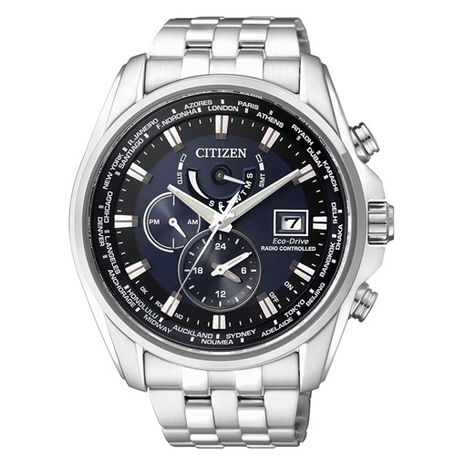 AT9030-55L Zendergestuurd horloge met wereldtijden Citizen