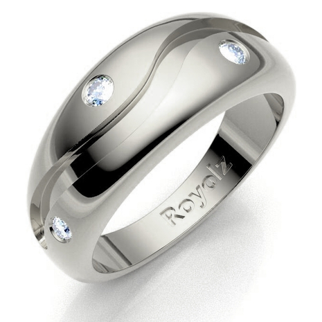 FPR306AC zilveren ring met golvende lijn as