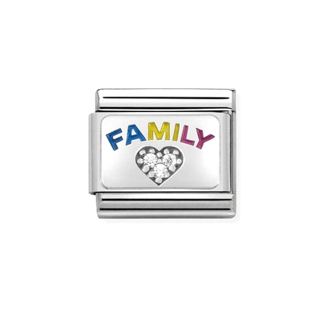 33030608 Nomination Hart Familie Family Zilver Zirconia
