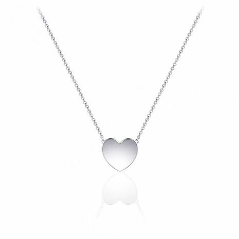N1030 Zilveren collier hart klein voor foto of vingerafdruk