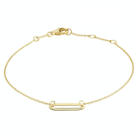 Paperclip armband 40.22743 18.5 cm Goud