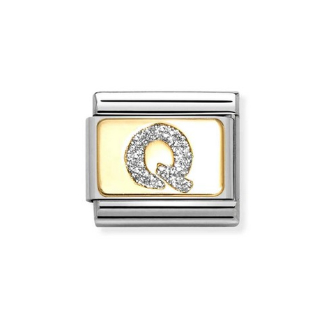 03029117 Nomination Letter Q Silver Glitter