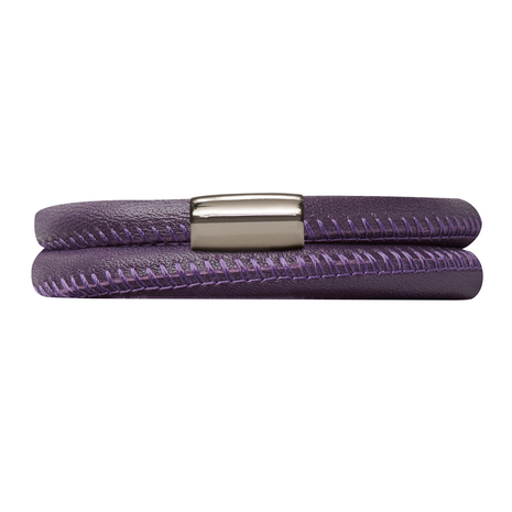 12106-42 Endless bracelet purple double silver
