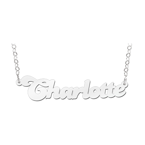 ZNK01 zilveren naamcollier Charlotte