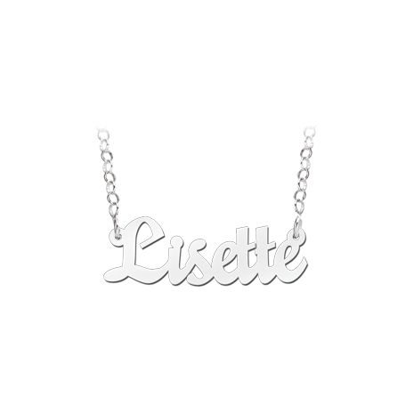 ZNK13 zilveren naamcollier Lisette