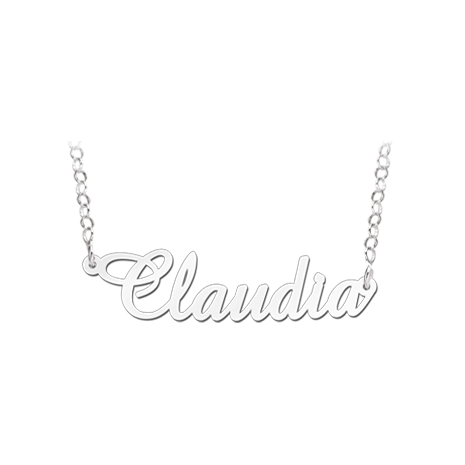 ZNK18 zilveren naamcollier Claudia