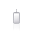 P1063 Zilveren hanger rechthoek voor foto of vingerafdruk