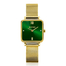 ZIW1735 Goud met groen klein vierkant dameshorloge Zinzi Square 22 mm