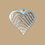 FPH901 vingerafdruk zilveren hart klein met collier Royolz