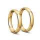 1040 Afgerond vlak profiel gouden trouwringen 4 mm