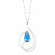 Aura Majestic Blue RHSFLMJCAU Andrea Marazzini gerhodineerd stalen hanger met collier